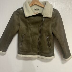Peek Olive Kids Jacket with Cream Accents